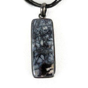 Artisan SJ 925 Picasso Marble Stone Pendant Necklace